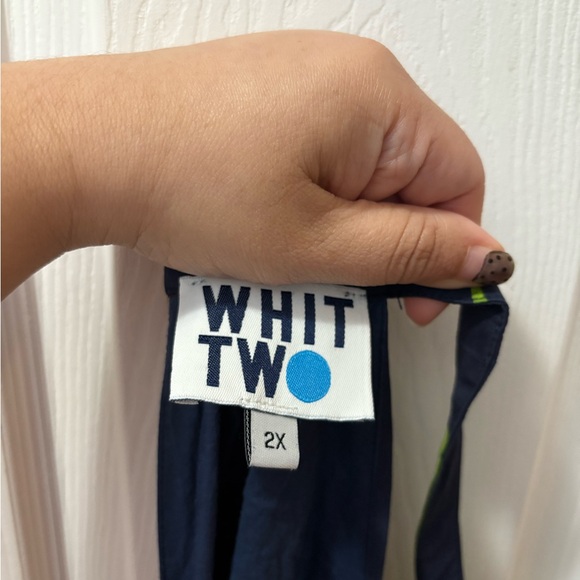 ANTHROPOLOGIE Whit Two Floral Navy Halter Maxi Dress 2X - Picture 6 of 6